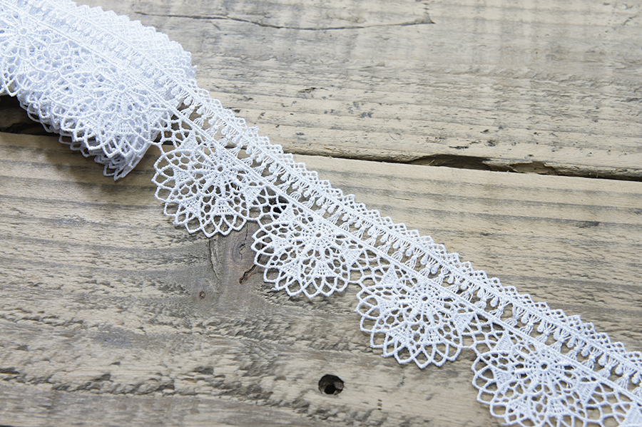 Мереживо гіпюр 55 мм Mertbutton білий