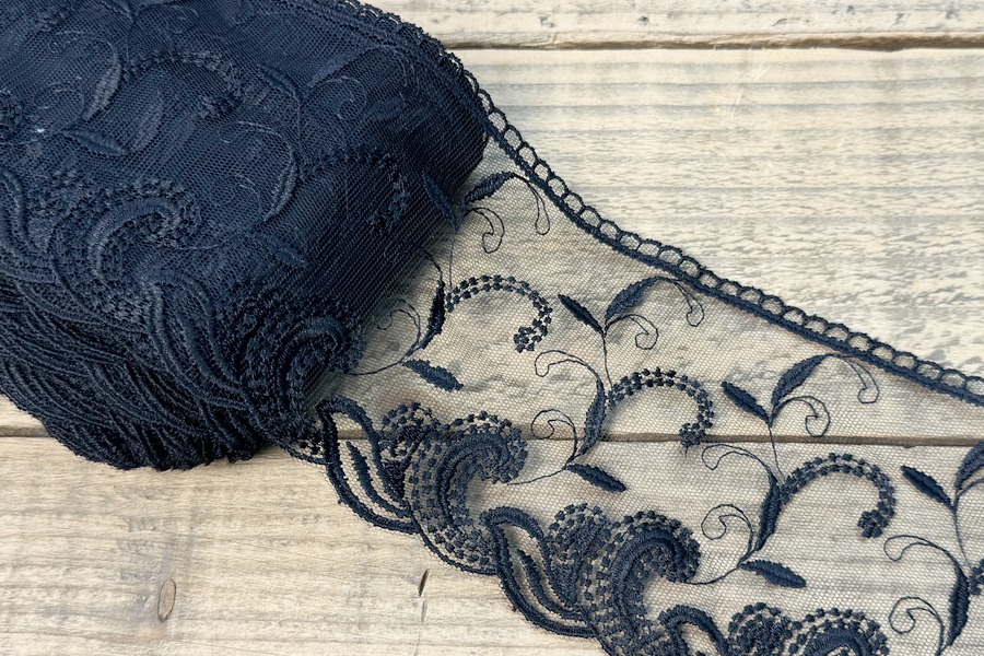 Мереживо блюмарин 100 мм SinemBro чорний 8BE1173-100-000