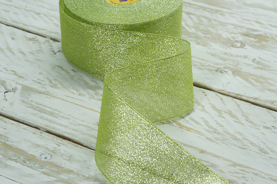 Стрічка люрекс 52 мм MH салатовий
