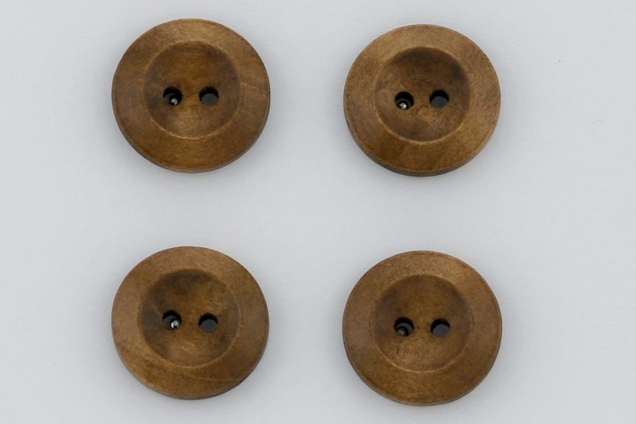 Гудзик 20 мм Mertbutton 2 отвори під дерево койот