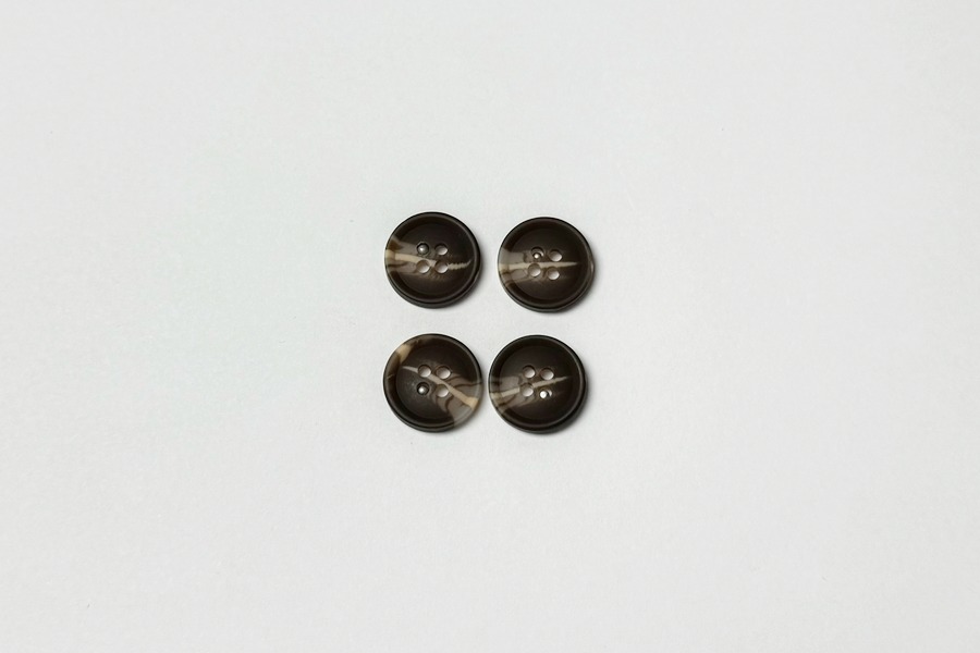 Гудзик Mertbutton класичний шоколадний 15 мм 4 отвори