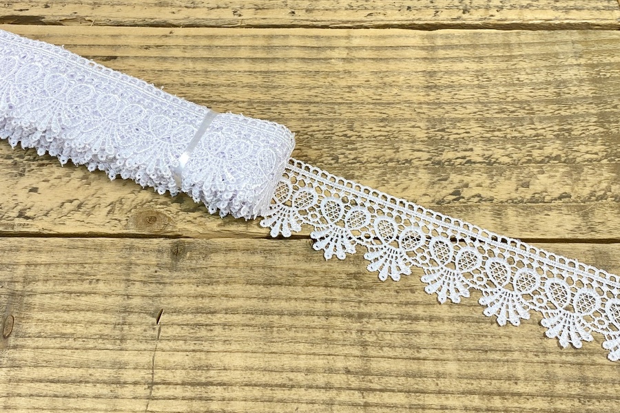 Мереживо гіпюр 45 мм SinemBro білий 4G4084-45-white