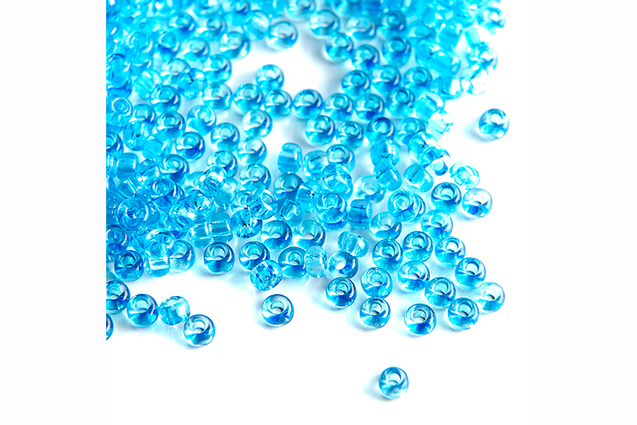 Бісер Preciosa 01134 №10 кришталь сольгель блакитний яскравий 2,3 мм