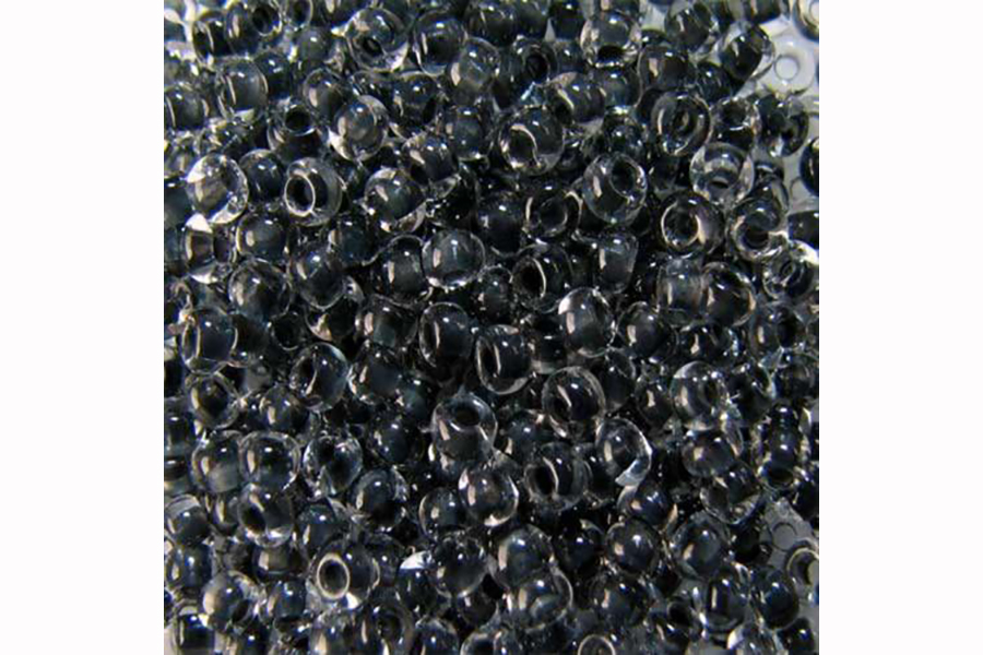 Бісер Preciosa 38349 №10 прозорий фарбована серединка сірий 2,3 мм