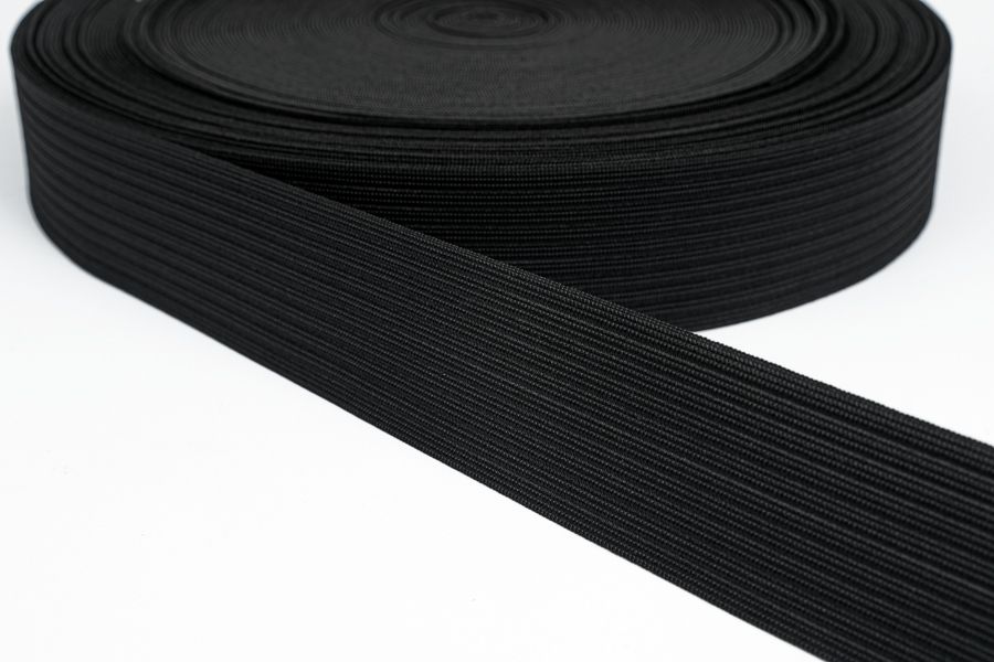 Тасьма еластична 80 мм бандажна в'язана чорний