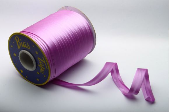 Бейка 16 мм MH сатинова (атласна), підвернута рожевий бузковий темний