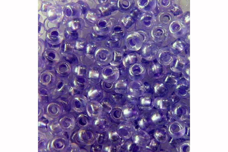 Бісер Preciosa 38928 №10 прозорий фарбована серединка бузковий фіолетовий 2,3 мм