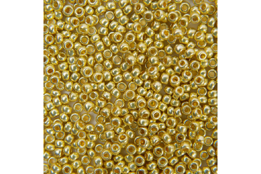 Бісер Preciosa 18181 №10 непрозорий сольгель золото 2,3 мм