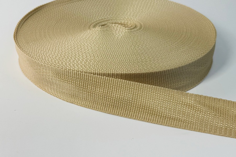 Стрічка 40 мм бежевий золотистий