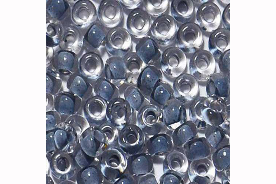 Бісер Preciosa 38342/1-5 №10 прозорий фарбована серединка сірий 2,3 мм