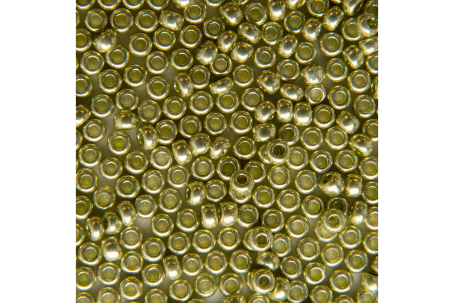 Бісер Preciosa 18154 №10 непрозорий сольгель хакі яскравий 2,3 мм
