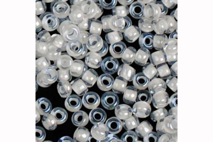 Бісер Preciosa 38602 №10 прозорий фарбована серединка білий 2,3 мм
