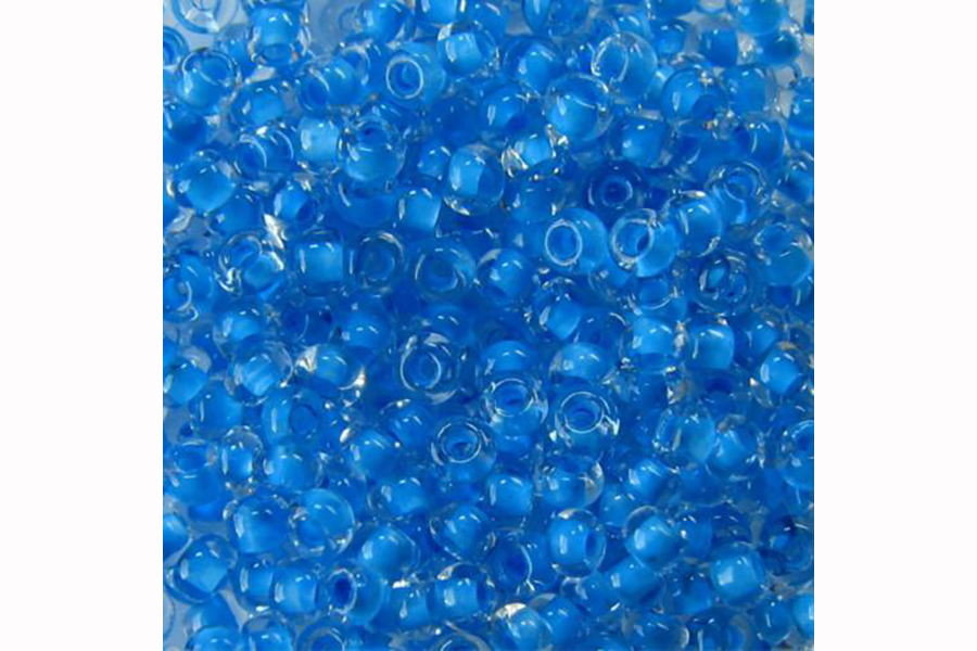 Бісер Preciosa 38336/1-5 №10 прозорий фарбована серединка волошковий світлий 2,3 мм