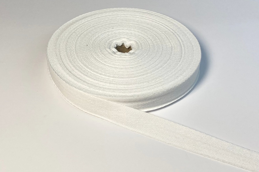 Стрічка кіперна 25 мм білий