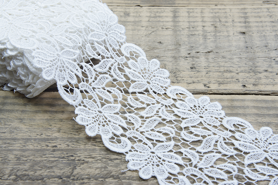 Мереживо гіпюр 100 мм SinemBro білий 8G8005-100-999