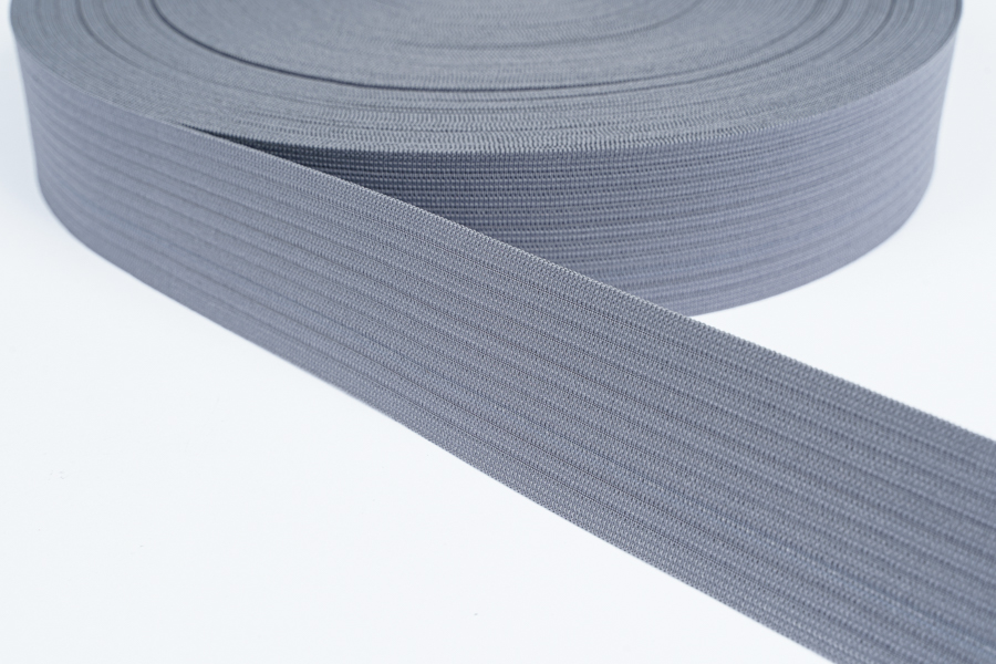 Тасьма еластична 50 мм бандажна сірий