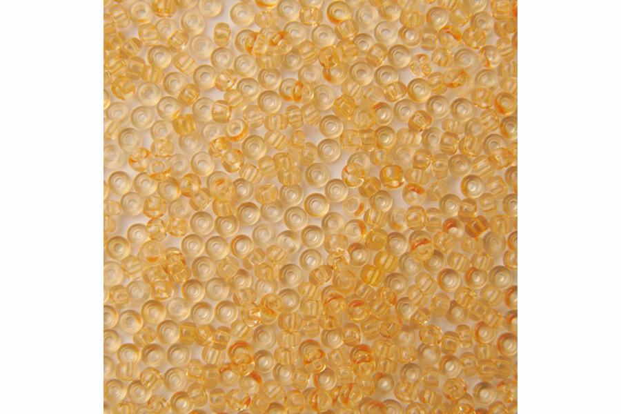 Бісер Preciosa 01182 №10 кришталь сольгель оранжевий жовтий 2,3 мм