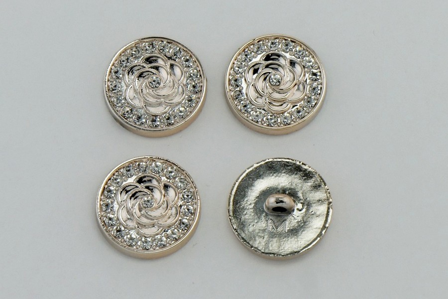 Гудзик на ніжці 25 мм Mertbutton металізований золото FR-10-01-40-gold