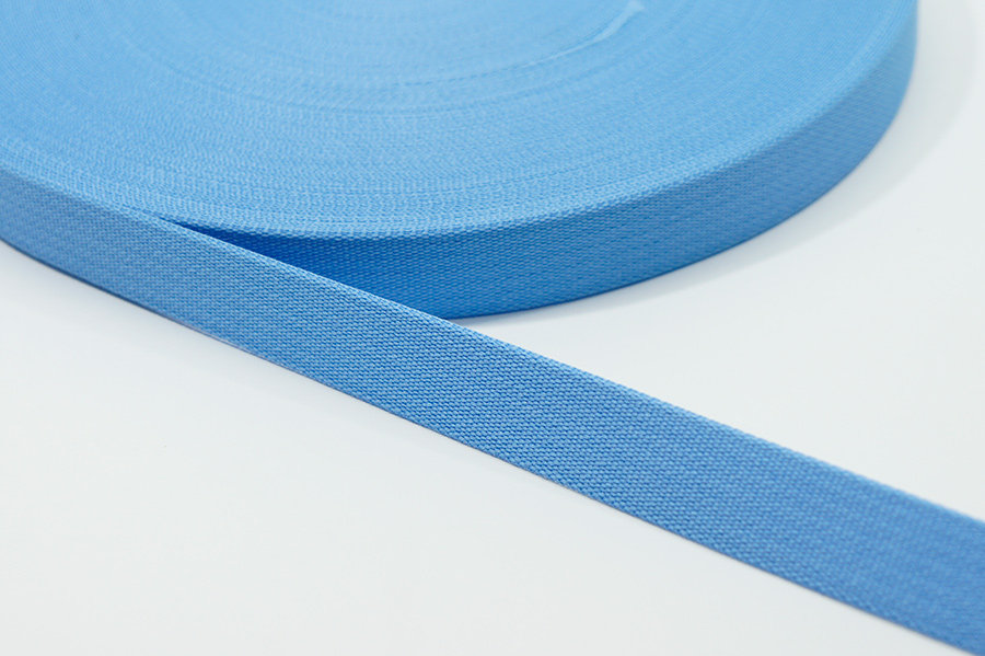 Тасьма 20 мм Лента ткана волошковий світлий