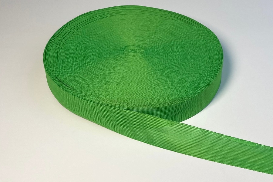 Тасьма 32 мм в'язана зелений світлий