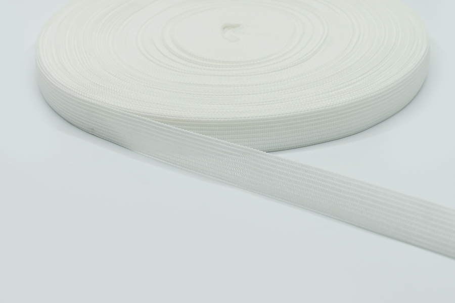 Тасьма 15 мм Лента в'язана білий