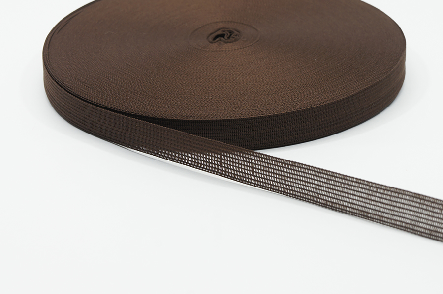 Тасьма 15 мм Лента в'язана коричневий темний