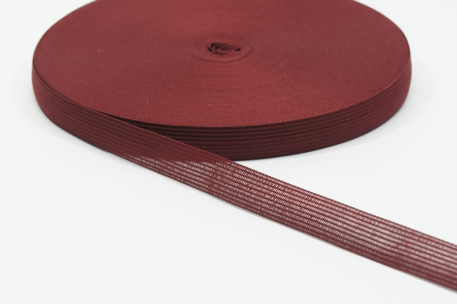 Тасьма 15 мм Лента в'язана бордовий