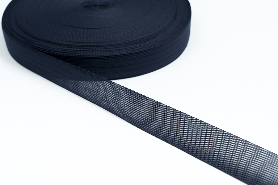 Тасьма 32 мм в'язана синій темний