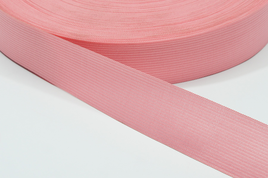 Тасьма 32 мм Лента в'язана рожевий