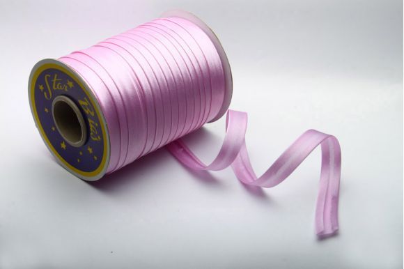 Бейка 16 мм MH сатинова (атласна), підвернута бузковий