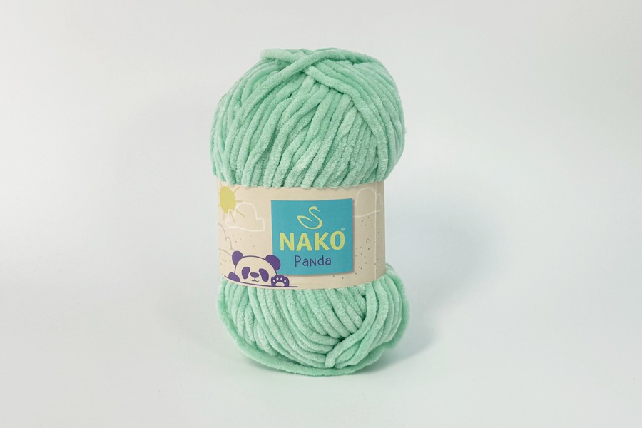 Пряжа NAKO Panda поліестер 100% м'ятний світлий 120м(100гр) 03099