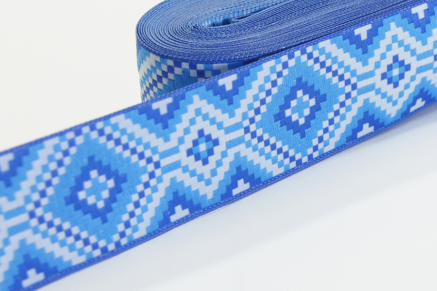 Тасьма 30 мм гобелен волошковий світлий