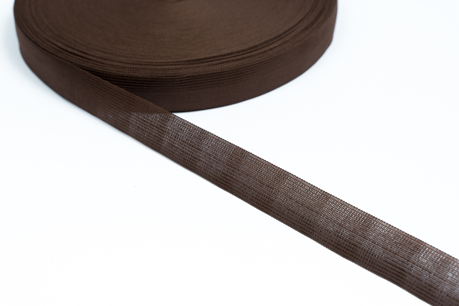 Тасьма 23 мм в'язана коричневий темний