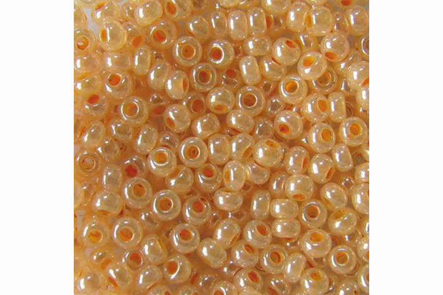 Бісер Preciosa 37383 №10 алебастр фарбована серединка персиковий блідий 2,3 мм