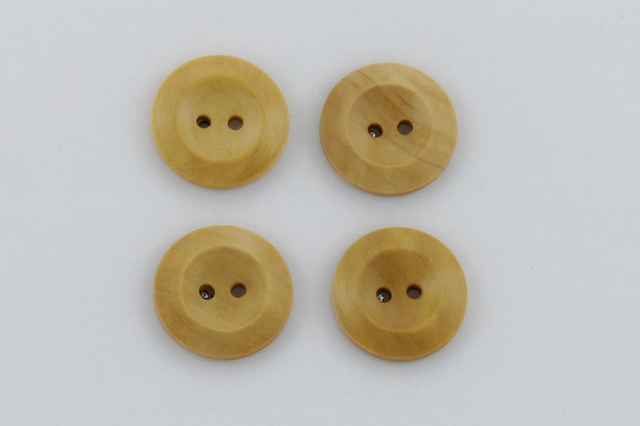 Гудзик 23 мм Mertbutton 2 отвори під дерево персиковий блідий