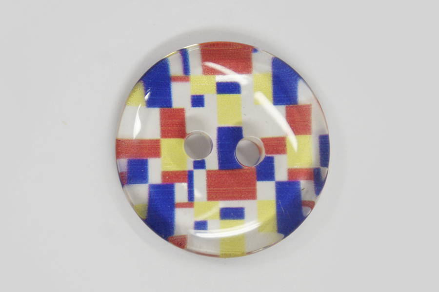 Гудзик 20 мм Mertbutton 2 отвори з принтом різнокольоровий СВ-031-32-777