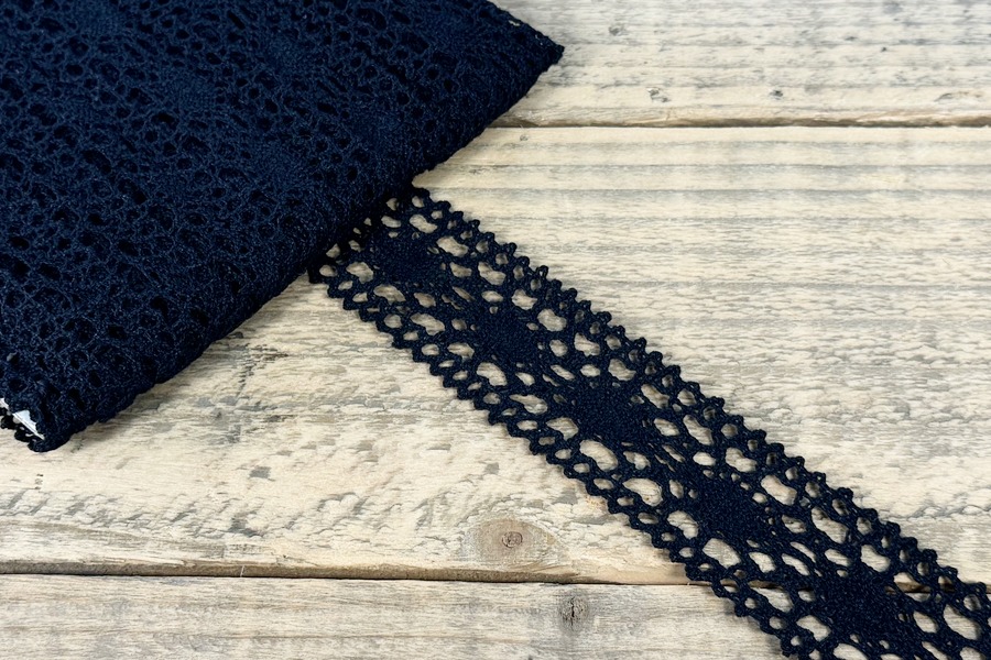 Мереживо бавовна 43 мм MH чорний