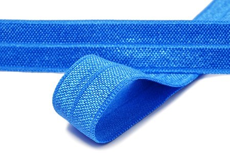 Бейка 15 мм блискуча, еластична волошковий