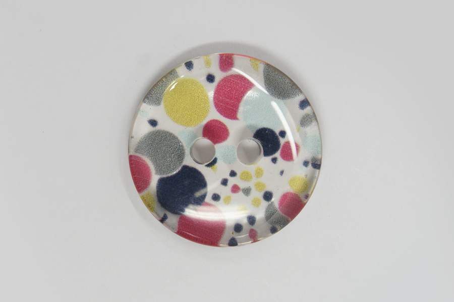 Гудзик 25 мм Mertbutton 2 отвори з принтом різнокольоровий СВ-016-40-777