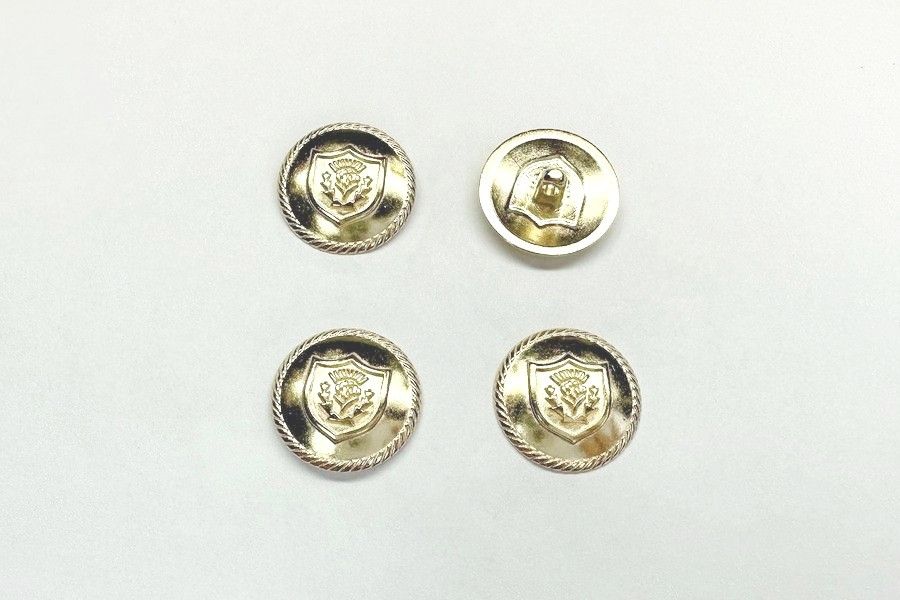 Гудзик на ніжці 15 мм Mertbutton золото SMB-405