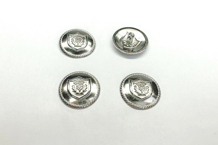 Гудзик на ніжці 15 мм Mertbutton нікель SMB-405