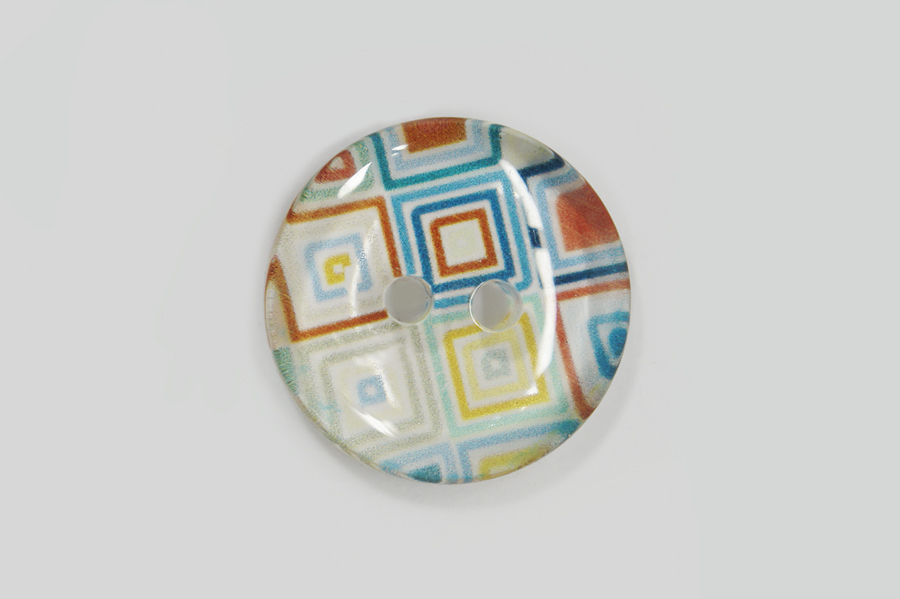 Гудзик 23 мм Mertbutton 2 отвори з принтом різнокольоровий СВ-013-36-777