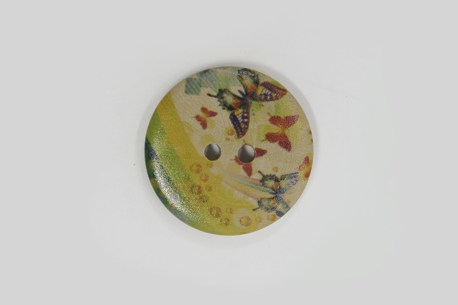 Гудзик 25 мм Mertbutton 2 отвори з принтом різнокольоровий ТВ-031-40-777