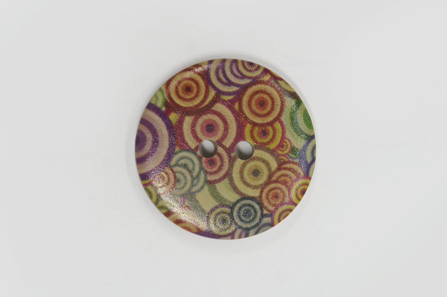 Гудзик 25 мм Mertbutton 2 отвори з принтом різнокольоровий ТВ-043-40-777