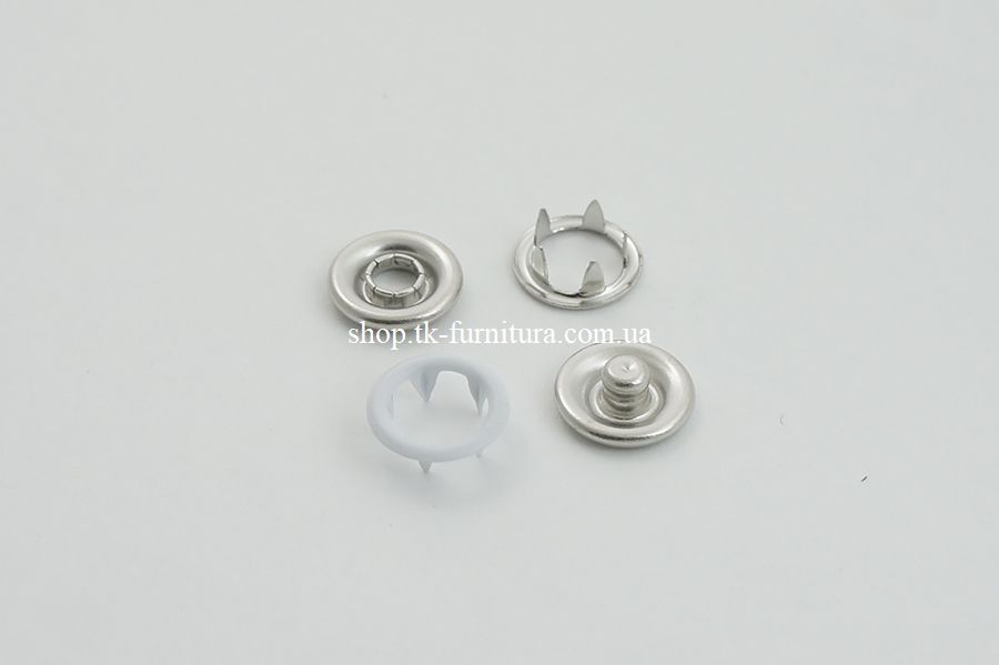 Кнопка 9 мм Spring NS New Star білий