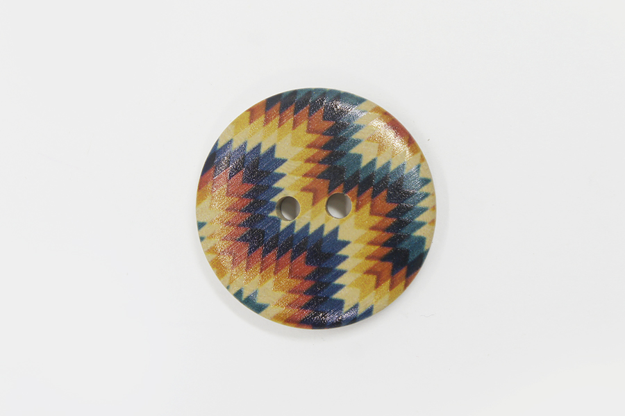 Гудзик 25 мм Mertbutton 2 отвори з принтом різнокольоровий ТВ-002-40-777