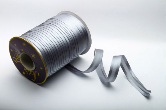 Бейка 16 мм MH сатинова (атласна), підвернута сірий 8116-6140-1253