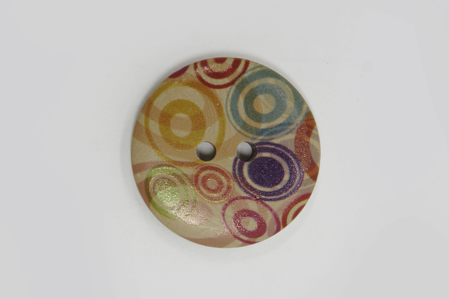 Гудзик 23 мм Mertbutton 2 отвори з принтом різнокольоровий ТВ-029-36-777