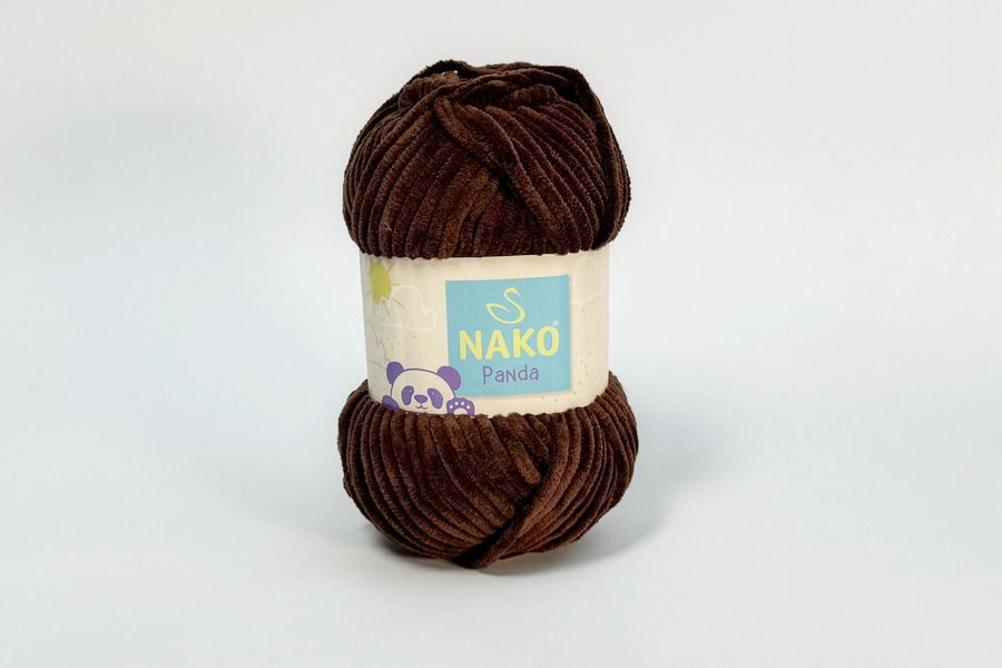 Пряжа NAKO Panda поліестер 100% шоколадний 120м(100гр) 03105