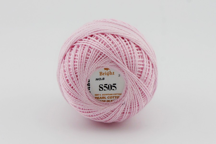 Ірис нитки Bright бавовна 100% рожевий бузковий світлий 80м(10гр) S505